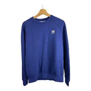 Adidas Mens size Small Adicolor Trefoil Essentials PrimeGreen Blue Sweatshirt